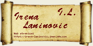Irena Laninović vizit kartica